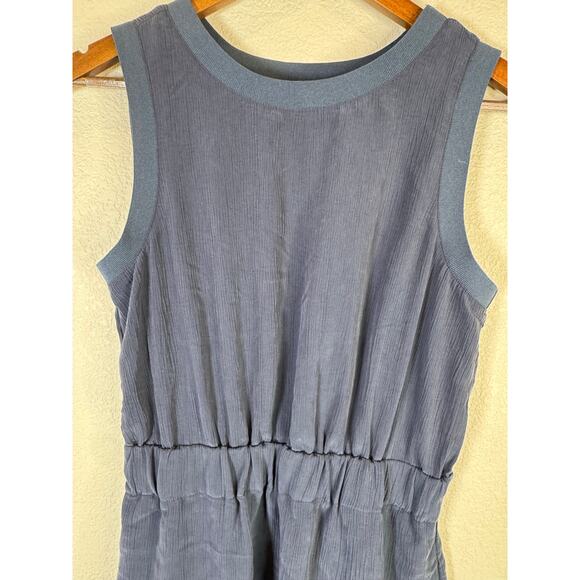 Brass Sleeveless Elastic Waist Dress Blue Small Modal Blend Casual Minimalist - Picture 12 of 12